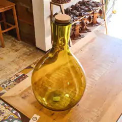 Garrafão Bojudo Guarda Rolhas Âmbar G Decorativo 30L na internet