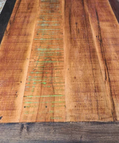 Mesa de Jantar Pés Torneados Pátina Branca e T. Bicolor 2,40 x 1,30 - loja online