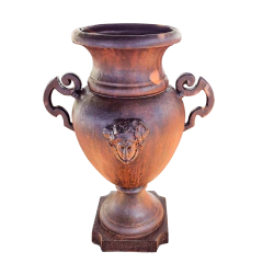 Ânfora Jarro com Alças Cara de Índia em Ferro Fundido Grande