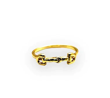 Anel Bridão folheado a ouro 18k