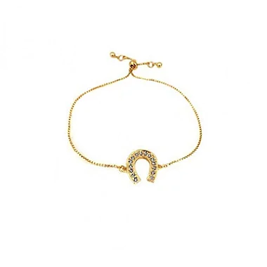 Pulseira ferradura clip folheado a ouro 18k