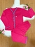 Pijama americano longo adulto feminino com botões/ Malha PV Premium