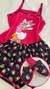 Imagem do Kit feminino adulto "Pantufa e Baby Doll Algodão Estampado com Alça"