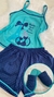 Kit feminino adulto "Pantufa e Baby Doll Algodão Estampado com Alça" - loja online