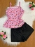 Imagem do Babydoll adulto com alças malha Suede Premium estampado