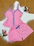Pijama Babydoll adulto alças e botões/ Abertura frontal/ Malha PV Premium - Maria Bonita Pijamas