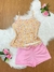 Babydoll adulto com alças malha Suede Premium estampado