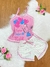 Imagem do Pijama Baby Doll Sophya infantil com alças/ Fenda lateral no shorts/ Malha PV Premium