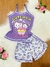 Pijama Baby Doll Sophya infantil com alças/ Fenda lateral no shorts/ Malha PV Premium - comprar online