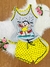Pijama feminino estampado adulto com blusa regata/ Fenda e lacinho no shorts/ Malha PV Premium - Maria Bonita Pijamas