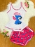 Pijama feminino estampado adulto com blusa regata/ Fenda e lacinho no shorts/ Malha PV Premium na internet