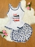 Pijama feminino estampado adulto com blusa regata/ Fenda e lacinho no shorts/ Malha PV Premium - comprar online