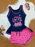 Pijama feminino estampado adulto com blusa regata/ Fenda e lacinho no shorts/ Malha PV Premium