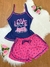 Imagem do Pijama Baby Doll Sophya adulto com alças/ Fenda lateral no shorts/ Malha PV Premium