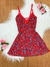 Camisola em liganete c/ detalhe em renda no busto/ Alças reguláveis