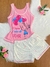 Pijama Baby Doll estampado regata adulto/ Malha PV Premium na internet
