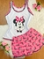 Pijama Baby Doll estampado regata adulto/ Malha PV Premium