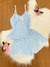 Imagem do Pijama Babydoll em liganete/ Alças reguláveis/ Detalhe lacinhos