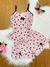 Pijama Babydoll em liganete/ Alças reguláveis/ Detalhe lacinhos - comprar online