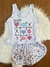 Pijama feminino estampado infantil com blusa regata/ Fenda e lacinho no shorts/ Malha PV Premium - comprar online