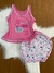 Pijama feminino estampado infantil com blusa regata/ Fenda e lacinho no shorts/ Malha PV Premium - loja online