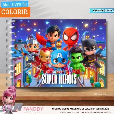Livro de Colorir Super Herois