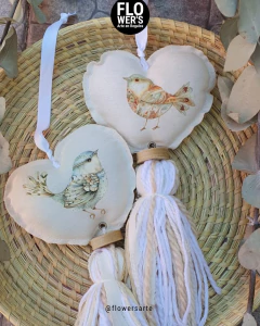 Imagen de Colgantes Corazón Pajaritos