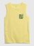 CAMISETA REGATA LOGO GAP AMARELA
