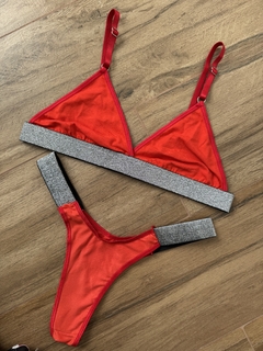 Lurex elástico ancho | rojo (A030) - comprar online
