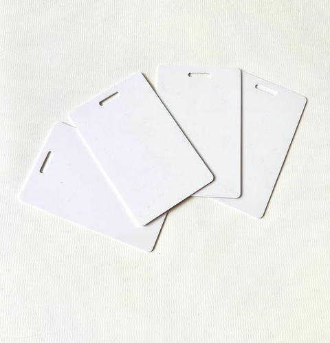 cartões de pvc branco p/ crachá 50 unidades