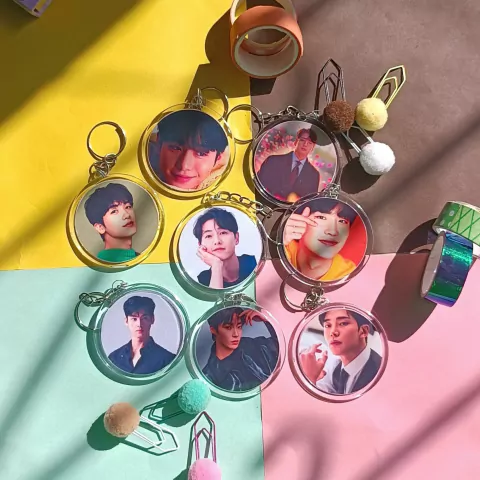 Chaveiro redondo acrilico I love Dorama - comprar online