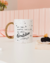 caneca alça e  borda dourada personalizada