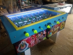 Mesa futbolito electronico con cristal