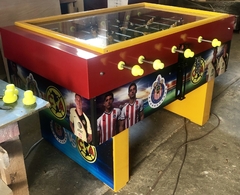 Mesa futbolito electronico con cristal - comprar en línea