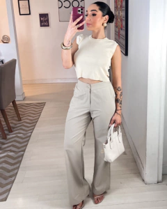 CALÇA FLARE EM LINHO - loja online