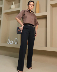 CALÇA FLARE EM LINHO - comprar online