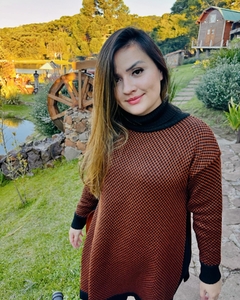 PONCHO TRICOT GOLA ALTA - comprar online