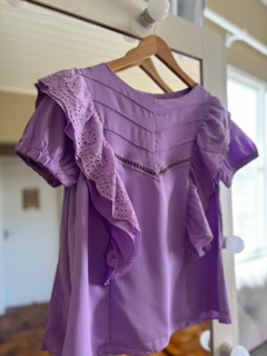 Blusa Feminina Elegante Manga Curta - comprar online