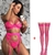 Lingerie babydoll plus size S-3XL roupa interior das mulheres sutiã íntima cal - comprar online