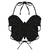 Croped borboleta calças de brim sem costas cinta camis sexy