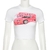 streetwear dos anos 2000 harajuku goth manga curta t-shirts y2k moda carta impre