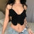 Croped borboleta calças de brim sem costas cinta camis sexy - comprar online