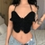 Croped borboleta calças de brim sem costas cinta camis sexy na internet