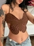 Croped borboleta calças de brim sem costas cinta camis sexy - RNstil