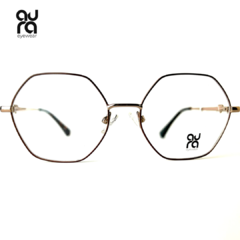 Armação hexagonal para óculos de grau feminino Aura Eyewear | MJ4954-52-17-140-C4