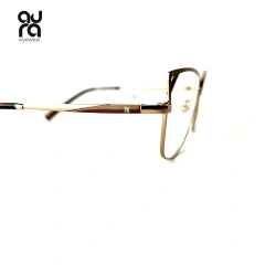 Armação de Óculos Feminina Marrom em Metal MJ4978 | Aura Eyewear na internet