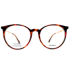 ARMAÇÃO MAX&CO. FEMININA ACETATO RETRÔ ANIMAL PRINT (MO5145 055 51-17/140)