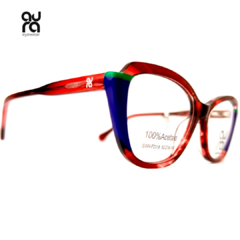 Armação de óculos de grau em acetato colorido feminino Aura Eyewear - mod SWK-F2318-52-16-142-C1 - comprar online