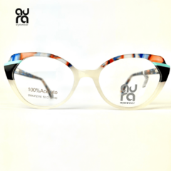 Armação de óculos de grau fashion feminino colorida Aura Eyewear - mod SWK-F2316-52-19-140-C2 - comprar online
