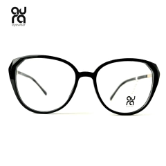Armação de óculos para grau feminino Aura Eyewear em acetato na cor preto | mod. MT4302-54-17-140-c1